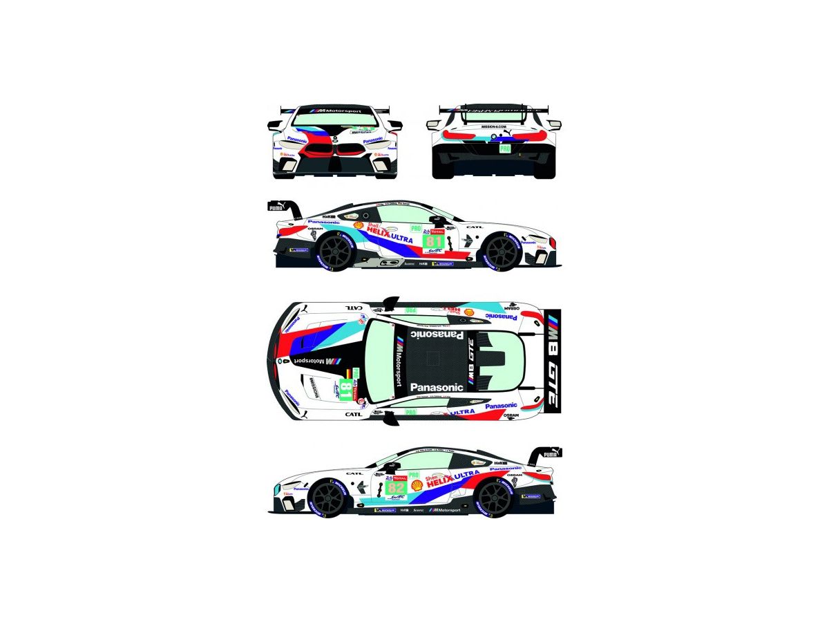 BMW M8 GTLM #81 / 82 Le Mans 24h 2019 + Carbon Fiber