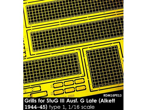WWII German Assault Gun III Type G Late Model (Etching grill set for Alket (1944-45) Type1 (with Tool Clamp)