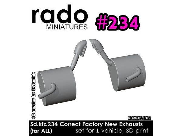 Sd.Kfz. 234 Correct Factory New Exhausts (for All)