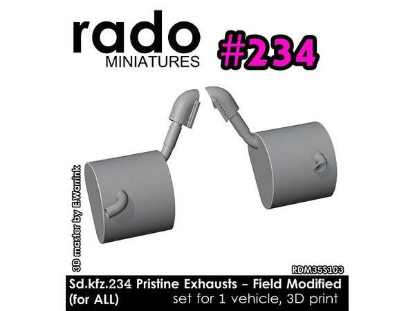 Sd.Kfz. 234 Pristine Exhausts - Field Modified (for All)