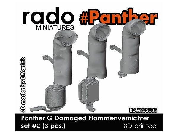 Panther G Damaged Flammenvernichter Set #2 (3pcs)