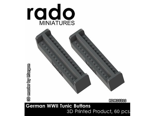 WWII Germany Uniform Top Button Set (3D printed 60 Pieces)