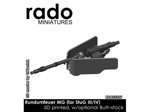 WWII Germany StuG III / StuG IV in-vehicle Operated Machine Gun (3D printed, 1 piece)