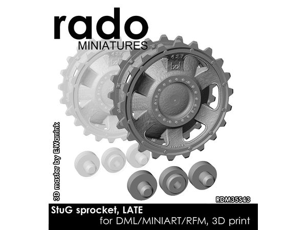 WWII German Drive Sprocket for StuG III Type 3 Late Model (for Dragon/MiniArt/Rye Field Model)
