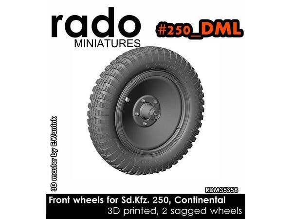 Front wheels for Sd.kfz. 250, Continental for Dragon (2pcs)