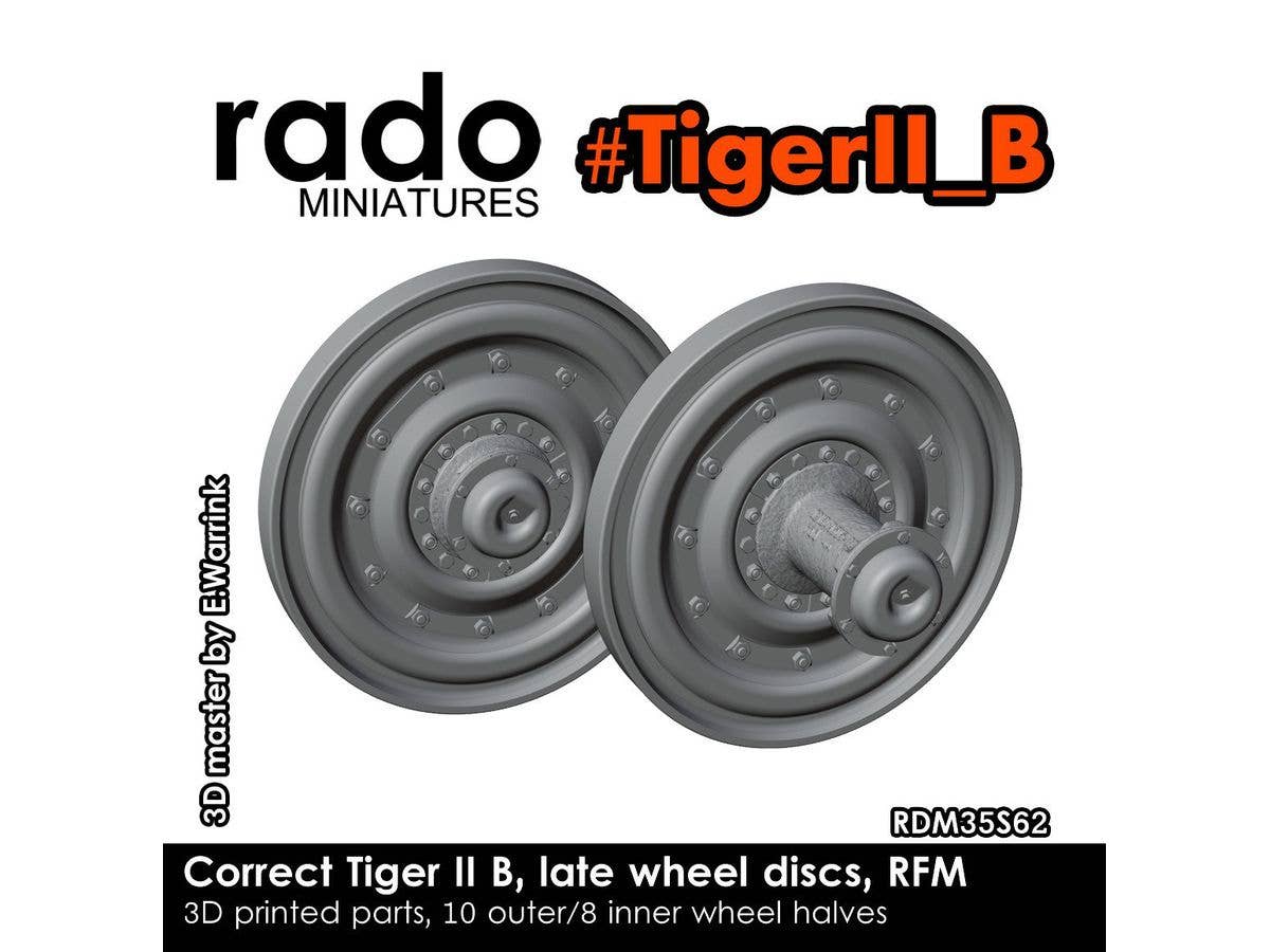 Correct Tiger II B, late wheel discs, for RFM