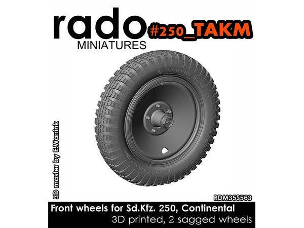 Front wheels for Sd.kfz. 250, Continental for TAKOM (2pcs)