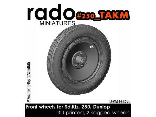 Front wheels for Sd.kfz. 250, Dunlop for TAKOM (2pcs)