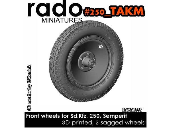 Front wheels for Sd.kfz. 250, Semperit for TAKOM (2pcs)
