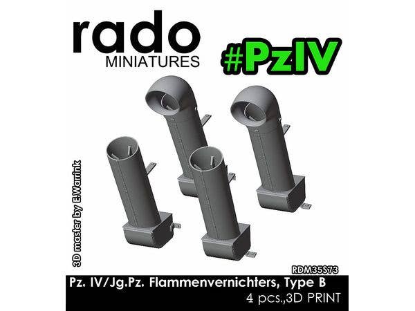 Pz. IV/Jg.Pz. Flammenvernichters, Type B (4pcs)