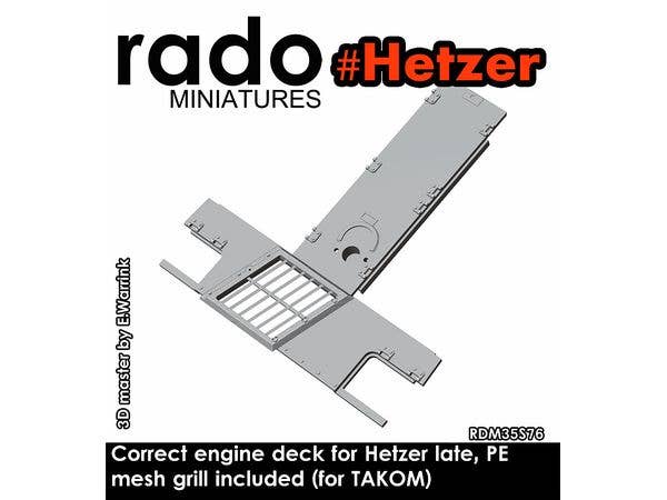 WWII German Hetzer Tank Destroyer Late Model Engine Room Set with Photo-Etched Grille (for Takom 2172)