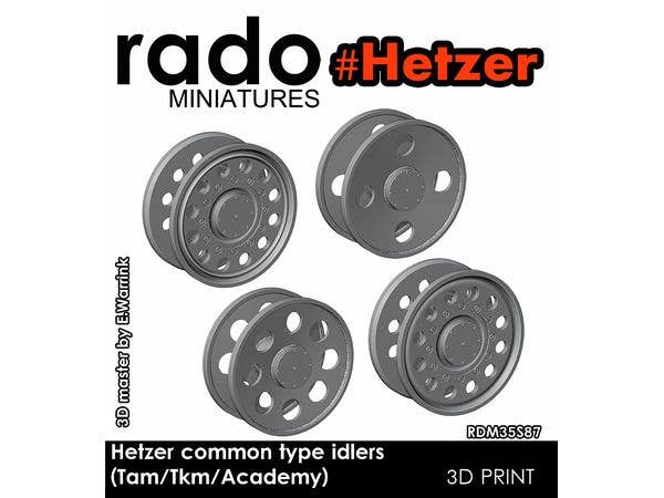 WWII German Hetzer Tank Destroyer Idler Wheel Set (8 pieces for Tamiya/Takom/Academy)