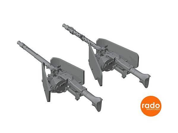 Rundumfeuer MG 34 Early and Late with Buttstock (2 pcs / 3D-Printed)