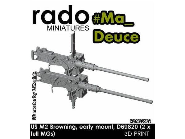 US M2 Browning, Early Mount, D69820 (2 x Full MGs)