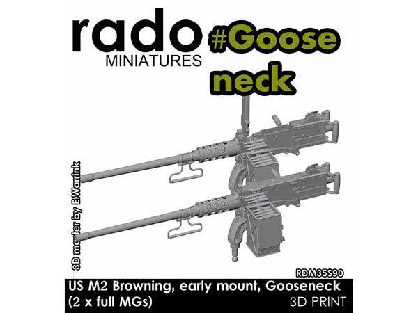 US M2 Browning, Early Mount, Gooseneck (2 x Full MGs)