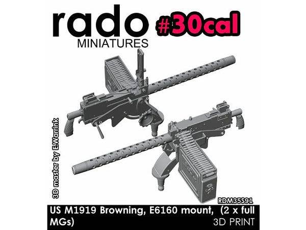 US M1919 Browning, E6160 mount, (2 x Full MGs)