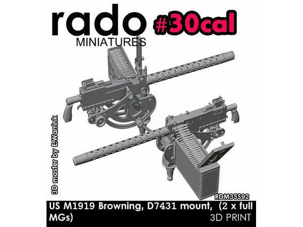 US M1919 Browning, D7431 mount (2 x Full MGs)