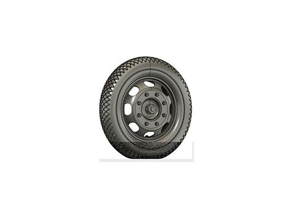 German Maultier Front Wheels (Weight-Deformed Tires) D Company - Mesh Tread