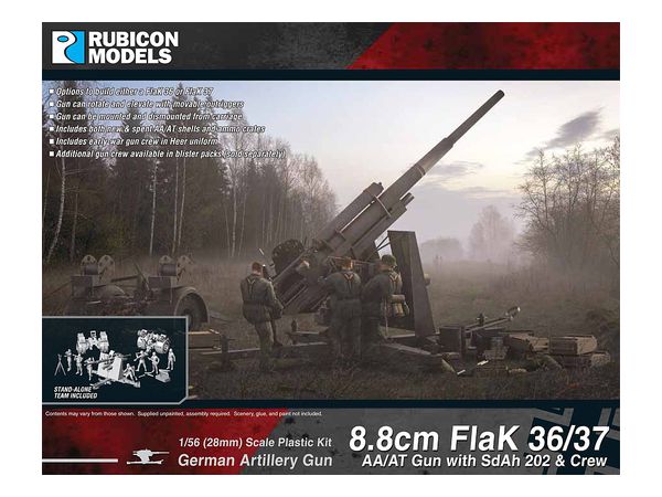 8.8cm FlaK 36/37 AA/AT Gun with SdAh 202