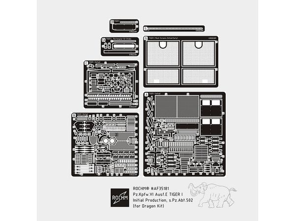 WW.II Tiger I Early Production 502nd Heavy Tank Battalion Basic Set (for Dragon)