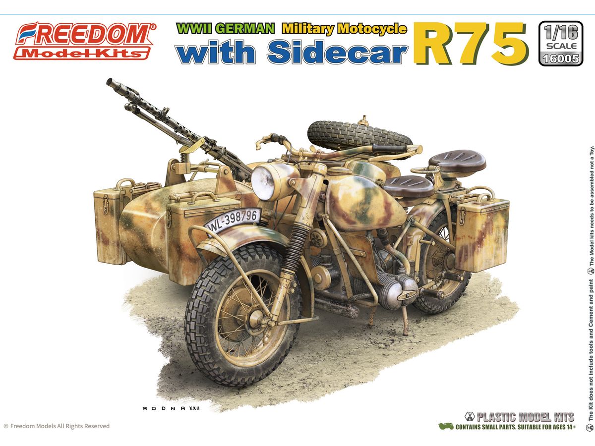 WW2 German R75 Motorcycle w/ Sidecar