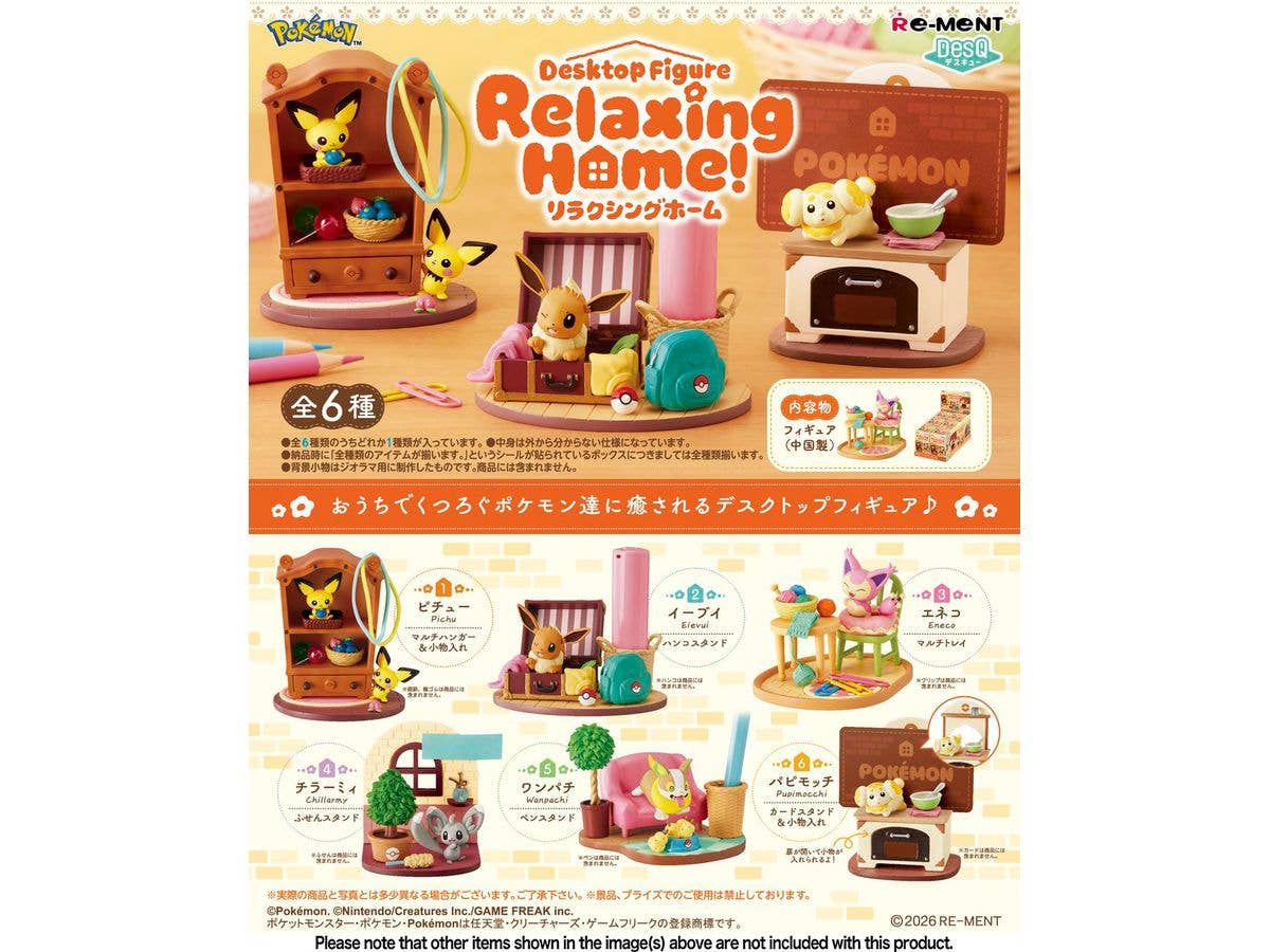 Pokemon: DesQ Relaxing Home! 1Box 6pcs