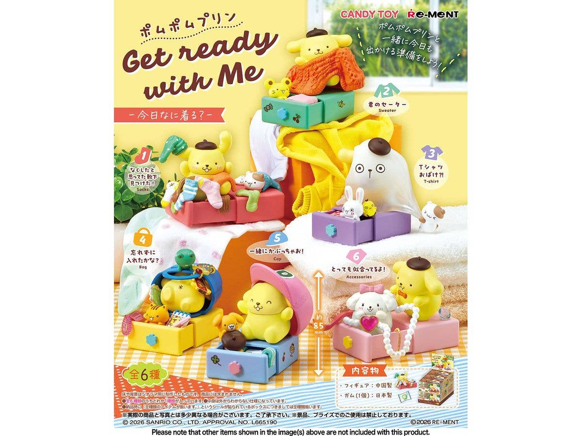 Pompompurin Get ready with Me -What Should I Wear Today?- 1Box 6pcs