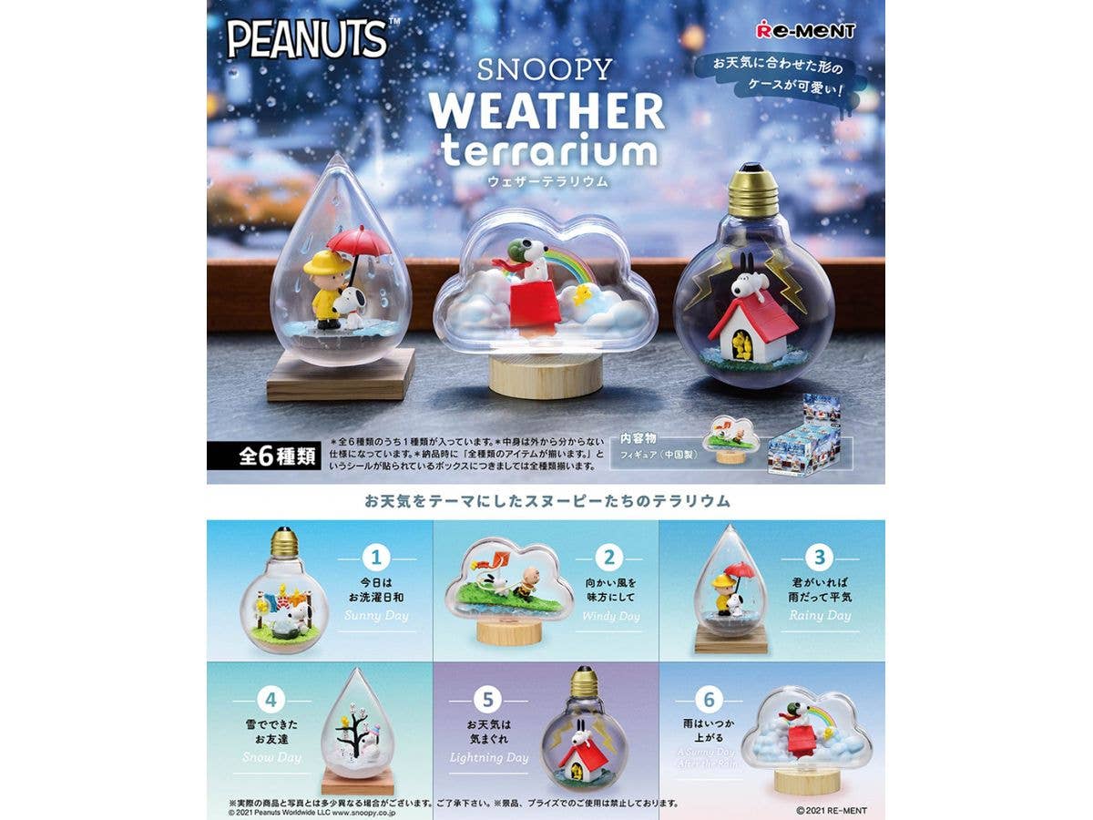 SNOOPY WEATHER terrarium 1Box 6pcs (Reissue)