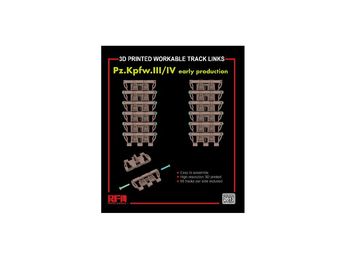 Panzer III / Panzer IV Movable Track Set For Early Models (Made By 3D Printer)
