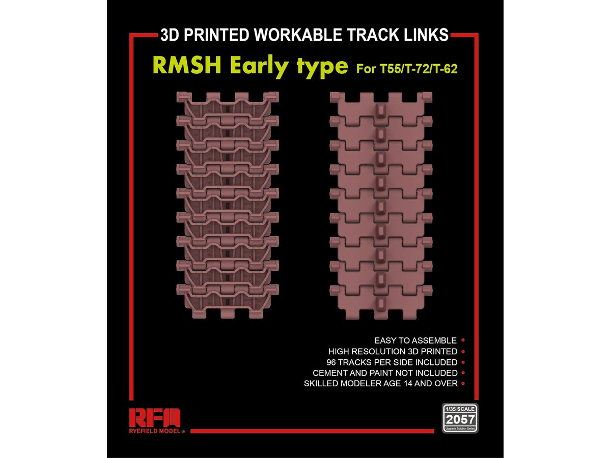 RMsh Early Type Tracks for T-55/T-72/T-62 (3D Printed Workable)