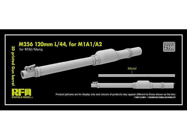 3D Printed Gun Barrel M256 120mm L/44 for M1A1/M1A2 (for RFM/Meng)