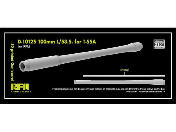 3D Printed Gun Barrel D-10T2S 100mm L/53.5  for T-55A (for RFM)
