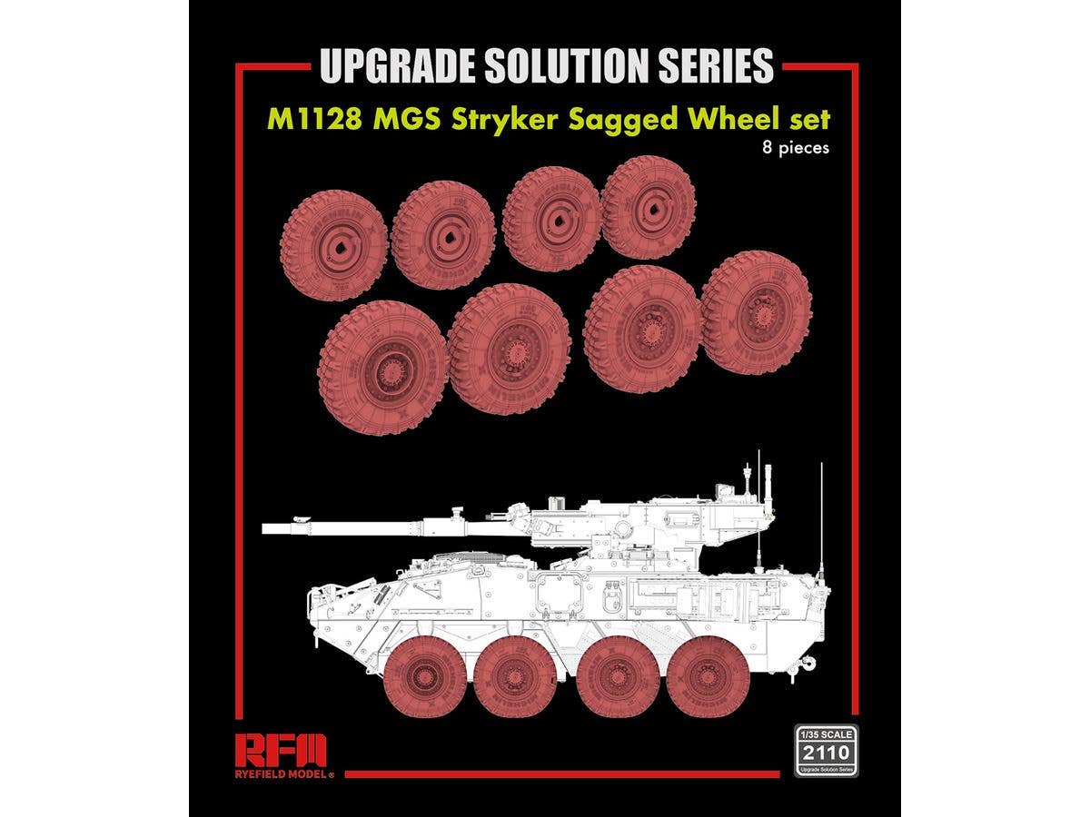 M1128 MGS Stryker Sagged Wheel set,8 pieces
