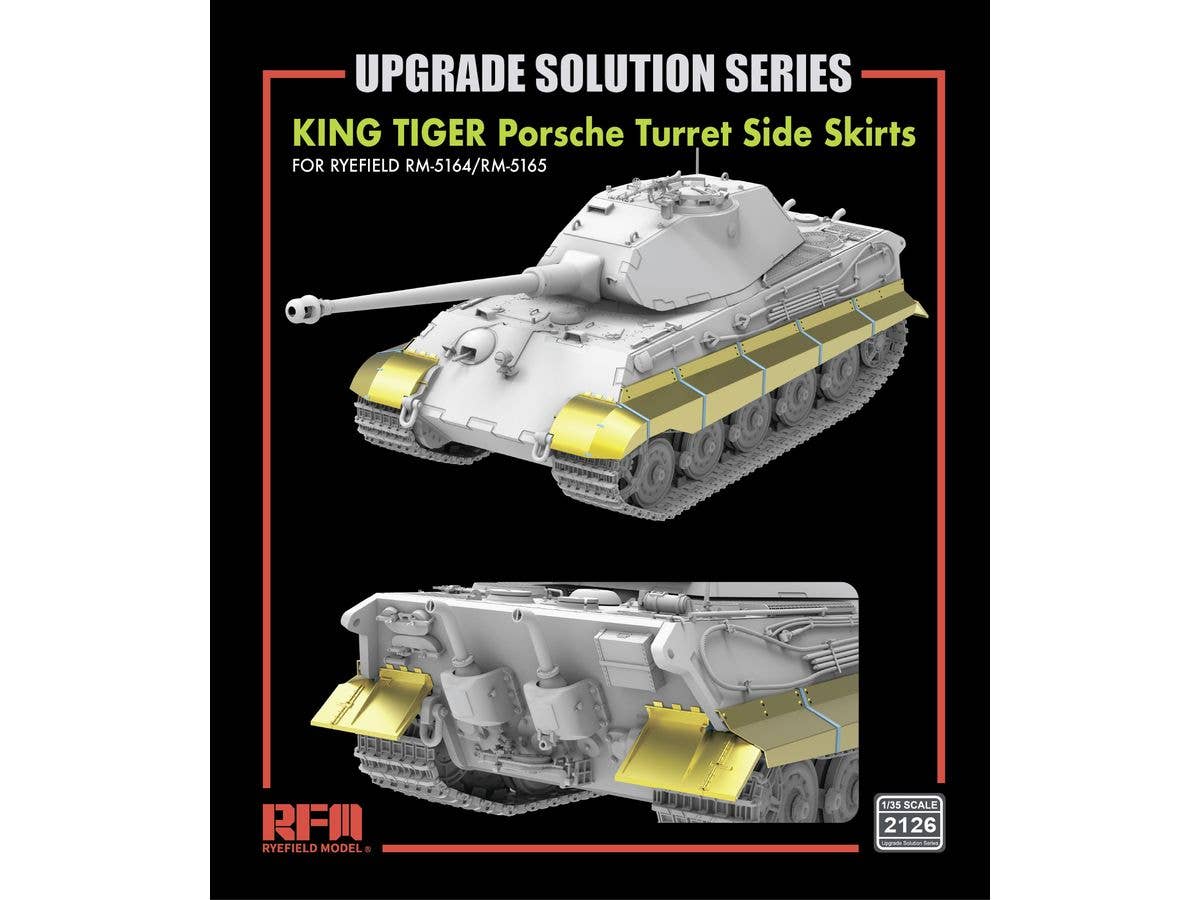 UPGRADE SET FOR 5164/5165 KING TIGER PORSCHE TURRET SIDE SKIRTS