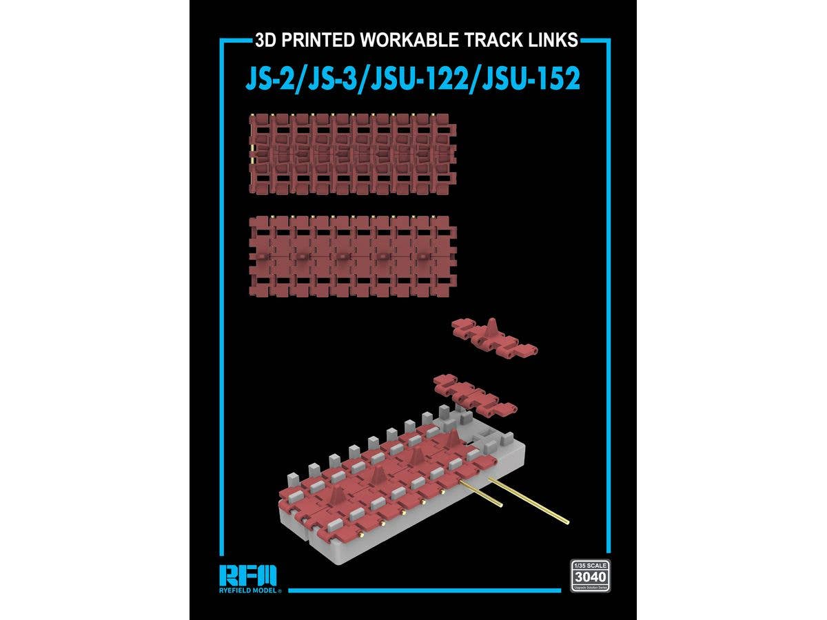 Workable Tracks for JS-2 (3D printed), For JS-2/ JS-3/JSU-122/JSU-152