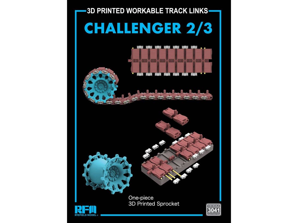 3D PRINTED WORKABLE TRACKS WITH ONE-PIECE SPROCKET FOR CHALLENGER 2/3