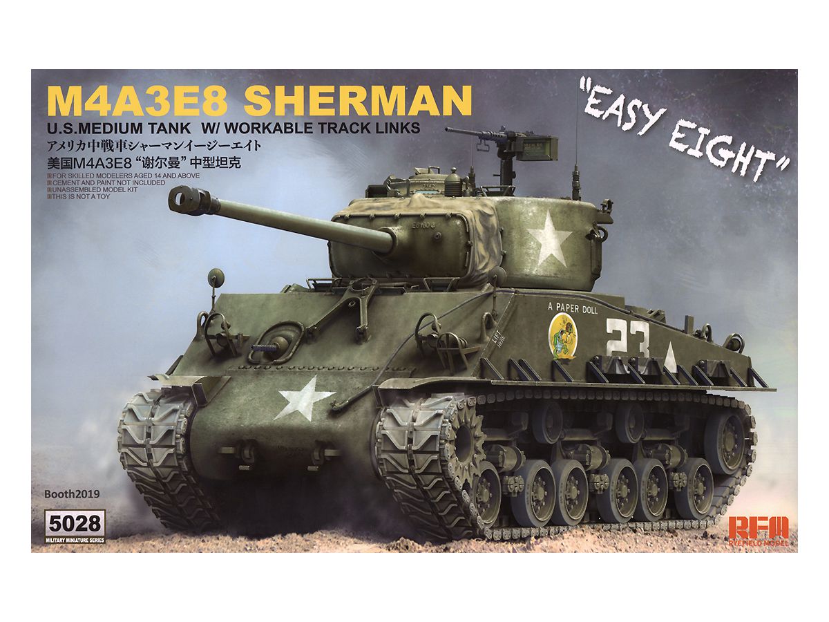 M4A3E8 Sherman Easy Eight w/Workable Track Links and Torsion Bars