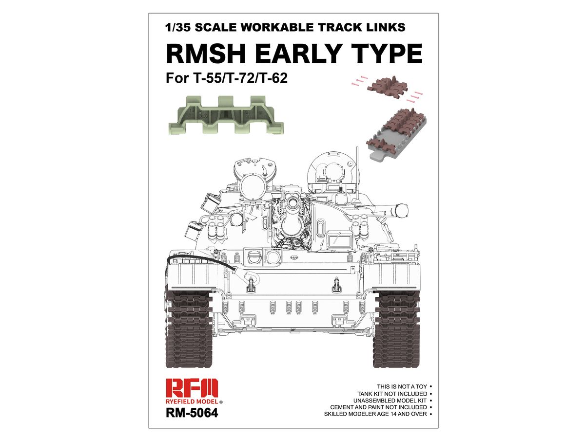 RMsh Early Type Tracks for T-55/T-72/T-62 Plastic