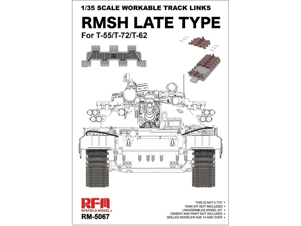 RMsh Late Type Tracks for T-55/T-72/T-62 Plastic
