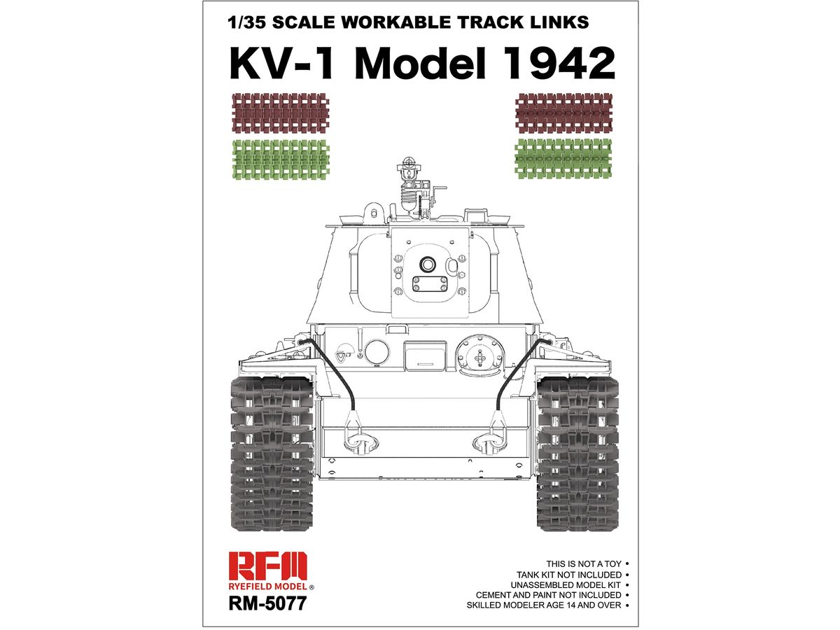 KV-1 Mod 1942 Workable Track Links Plastic