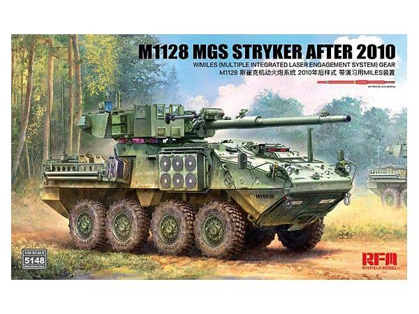 M1128 MGS Stryker After 2010 with 3D printed gun barrel W/MILES (MULTIPLE INTEGRATED LASER ENGAGEMENT SYSTEM) GEAR