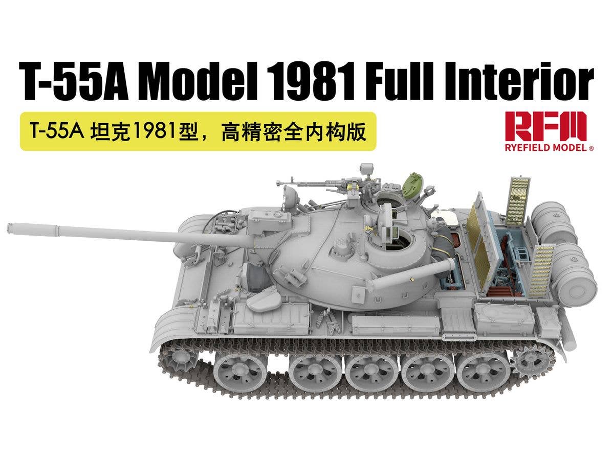 T-55A Model 1981 Full Interior  w/Workable tracks