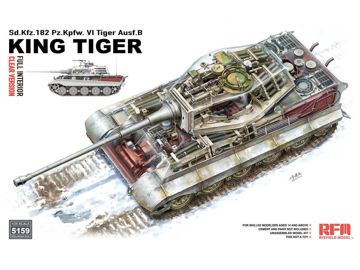Tiger Ausf.B King Tiger Clear Version,with full interior