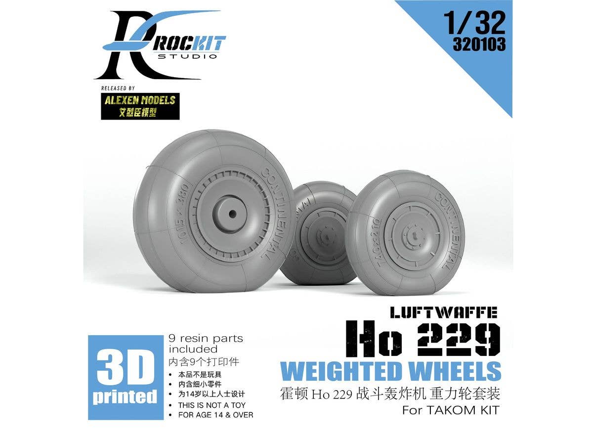Ho229 weighted wheels (for Takom)