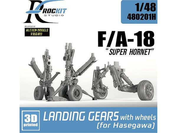 F/A-18 E/F, EA-18G landing gear with wheels (for Hasegawa)