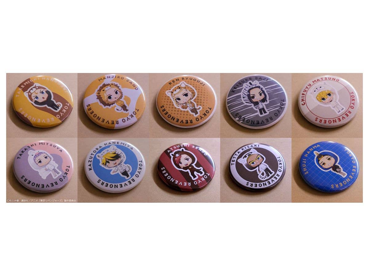 Tokyo Revengers x Tobu Zoo: Chibi Chara Illustration Can Badge 1Box (10pcs)
