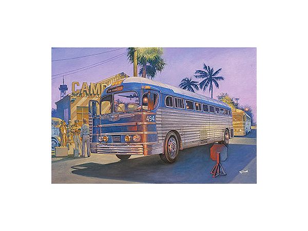 US PD3701 Silverside Long Distance Bus Greyhound 1947