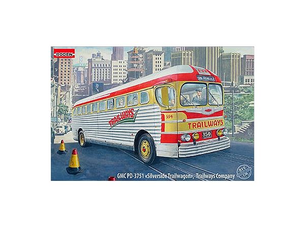U.S. PD3701 Silverside Long-Distance Bus and Trailway 1950