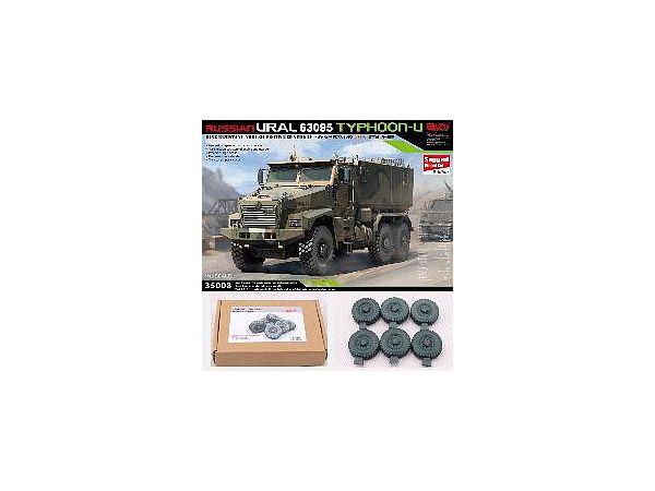 Russian Wheeled Armored Vehicle Typhoon URAL-63095 (6x6 Mine Defense / Armored Personnel Carrier) w/Self-weight Deformed Tire Set