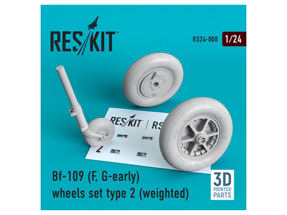 Bf-109 (F, G-early) wheels set type 2 (weighted)